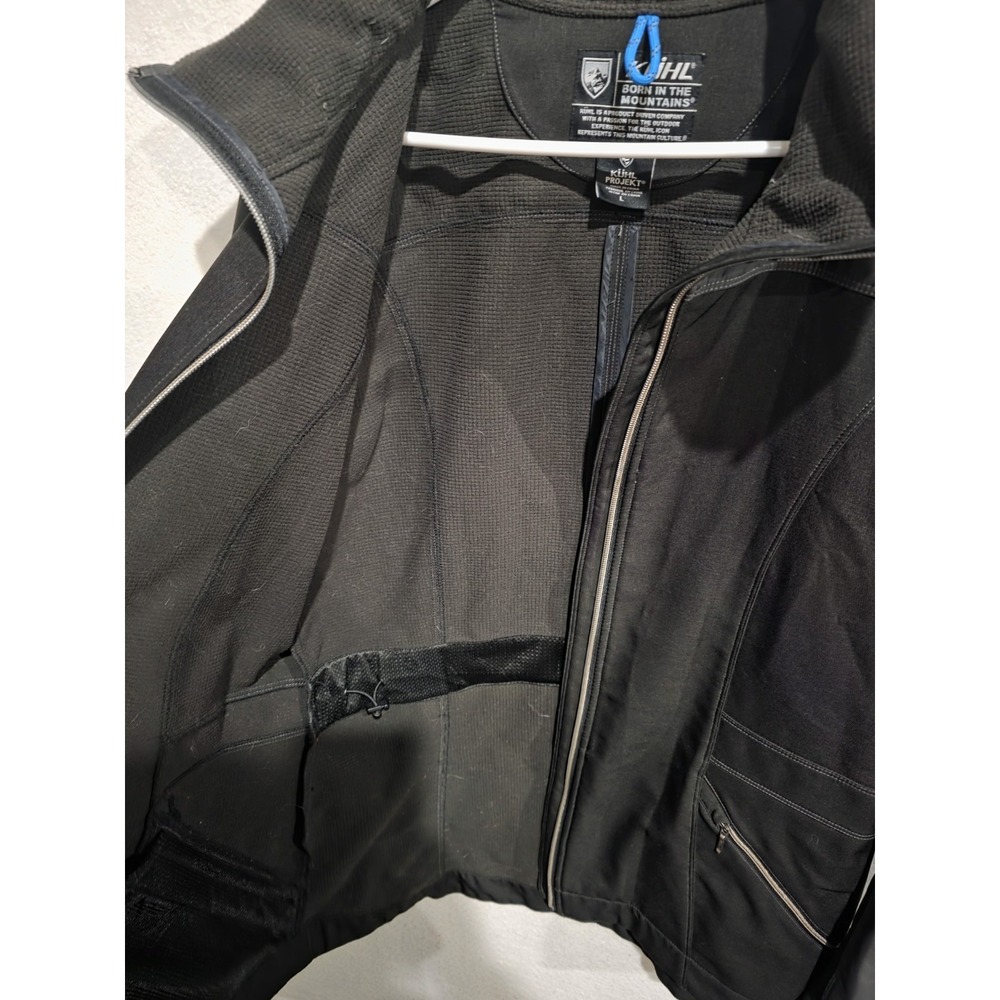 KÜHL Projekt Jacket Womens Large Black Gray Softshell Full Zip Outdoor Gorpcore - Picture 7 of 14